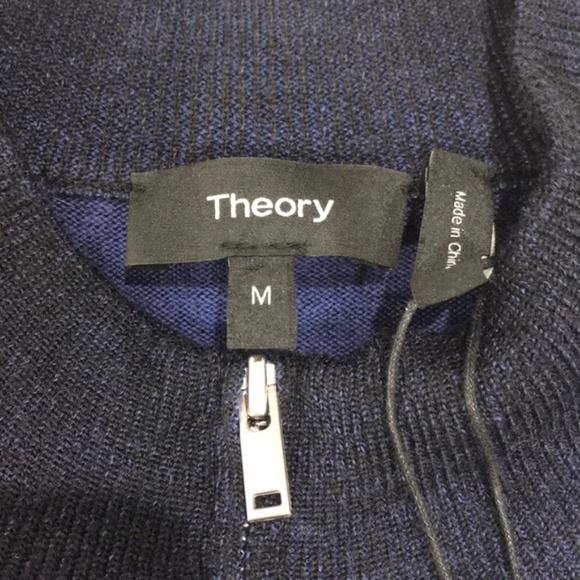 THEORY Rothley Color-block Quarter-zip Sweater - Picture 4 of 7